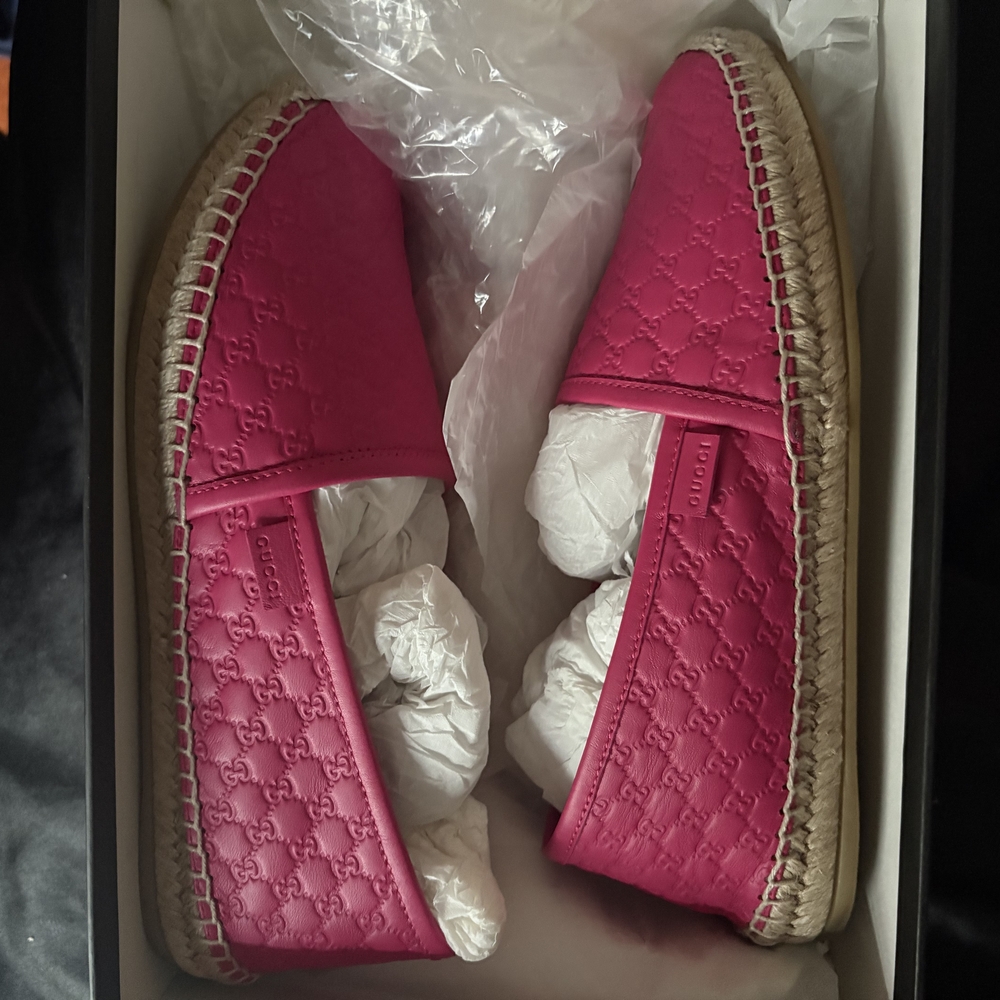 Gucci Pink Espadrille Shoes
